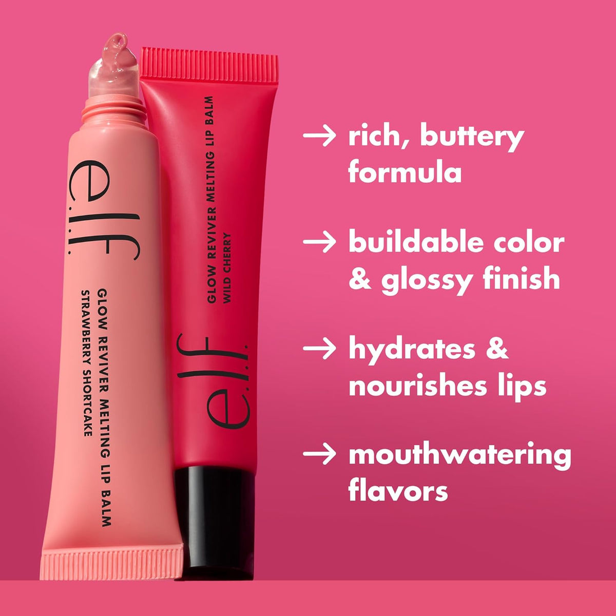 e.l.f. Glow Reviver Melting Lip Balm, Hydrating Tinted Lip Balm For A Glossy Finish & Soft, Supple
