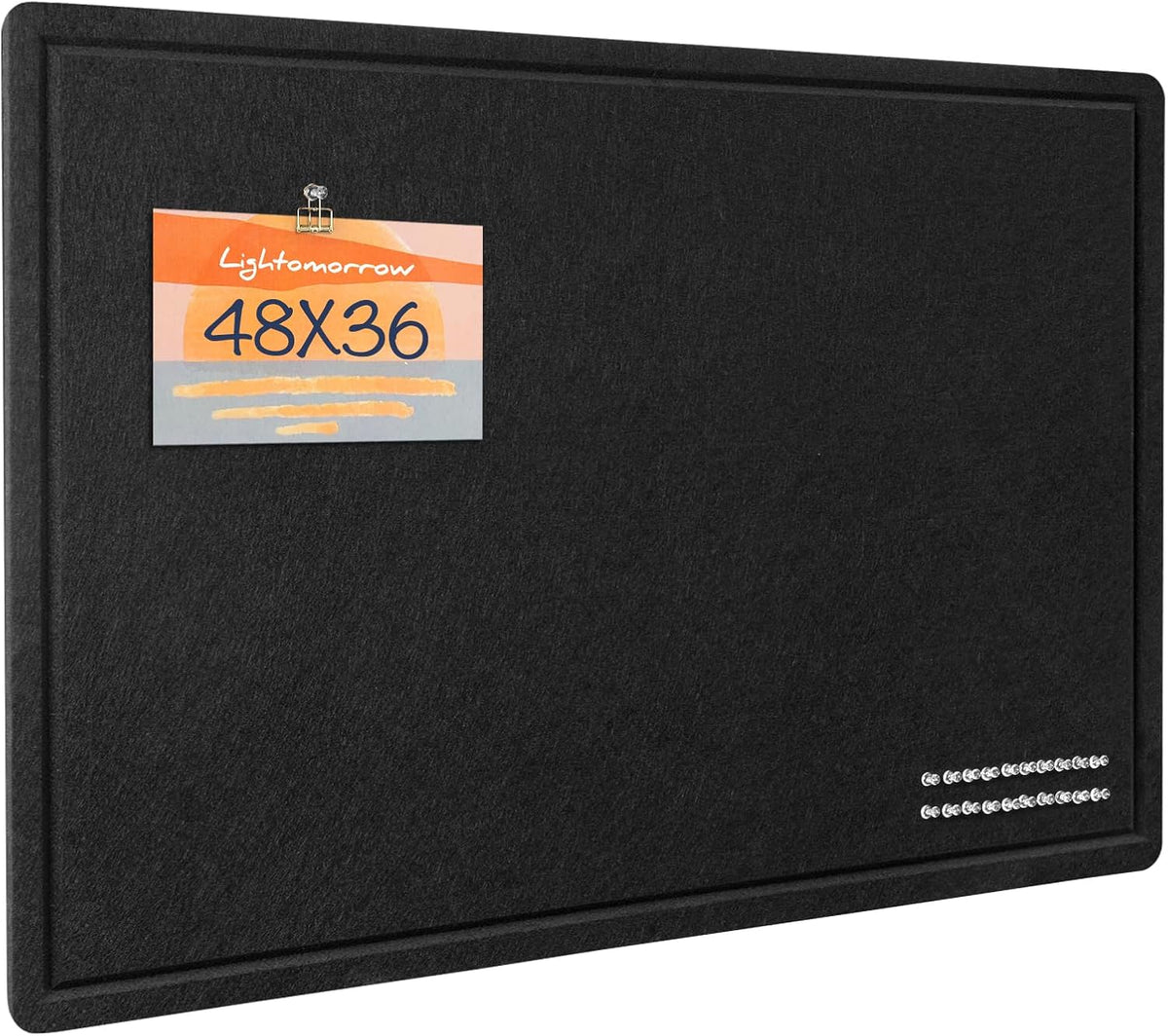 Large Bulletin Board - 48 x 36 Inches, Decorative Felt Pin Board for Wall - 4' x 3' Foldable Photo
