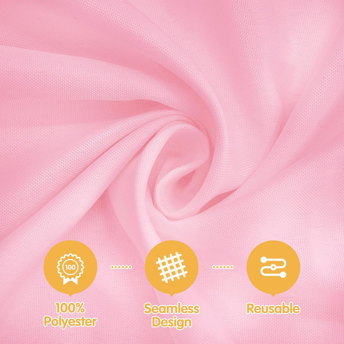 BRILLMAX 8 Pack Pink Tablecloths for 8 Foot Rectangle Tables 60 x 126 Inch - 8ft Rectangular Bulk