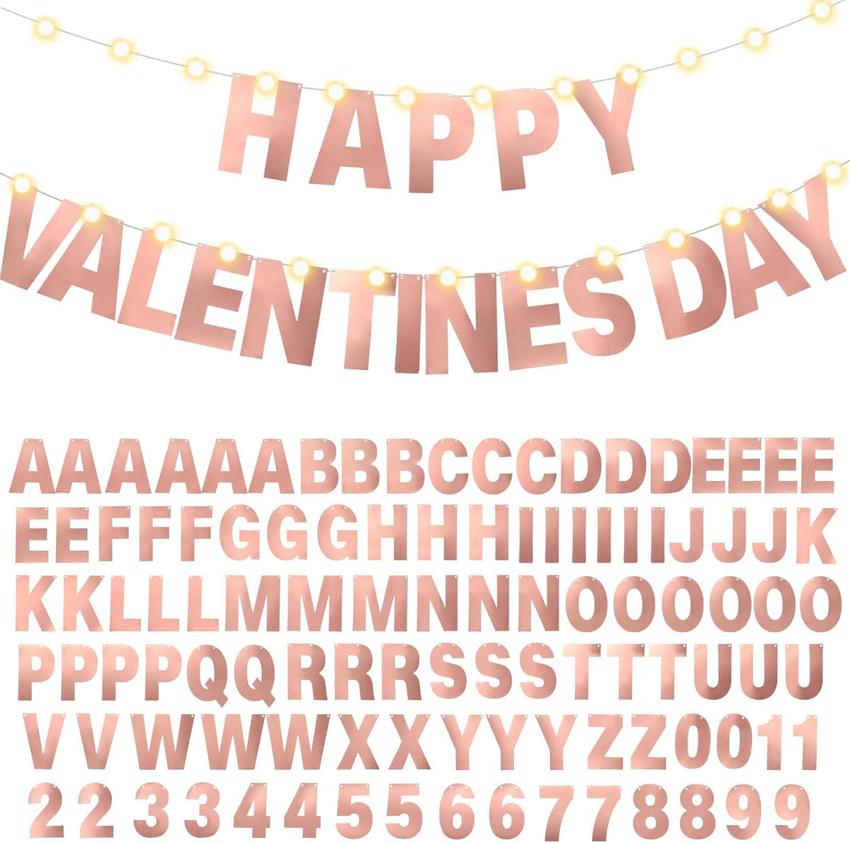 TaoBary 112 Pcs DIY Letter Custom Banner Glitter Customizable Banner Kit Including 107 Letters and