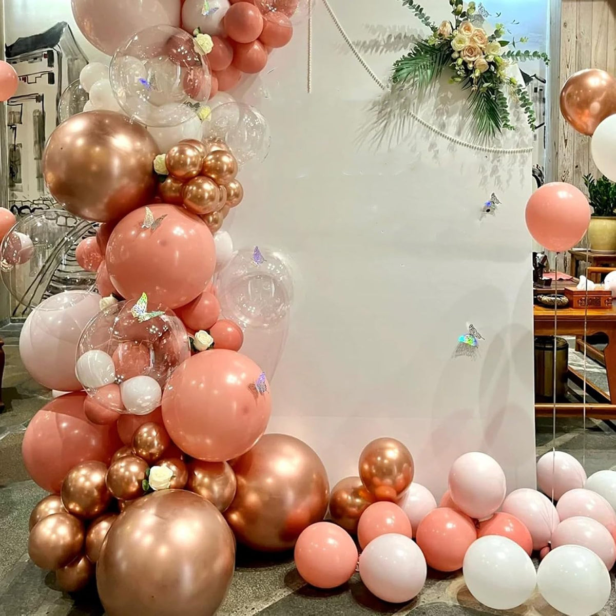 90pack Coral Red Balloons Different Size 18/12/10/5 Inch Coral Red Balloon Garland Arch Kit for