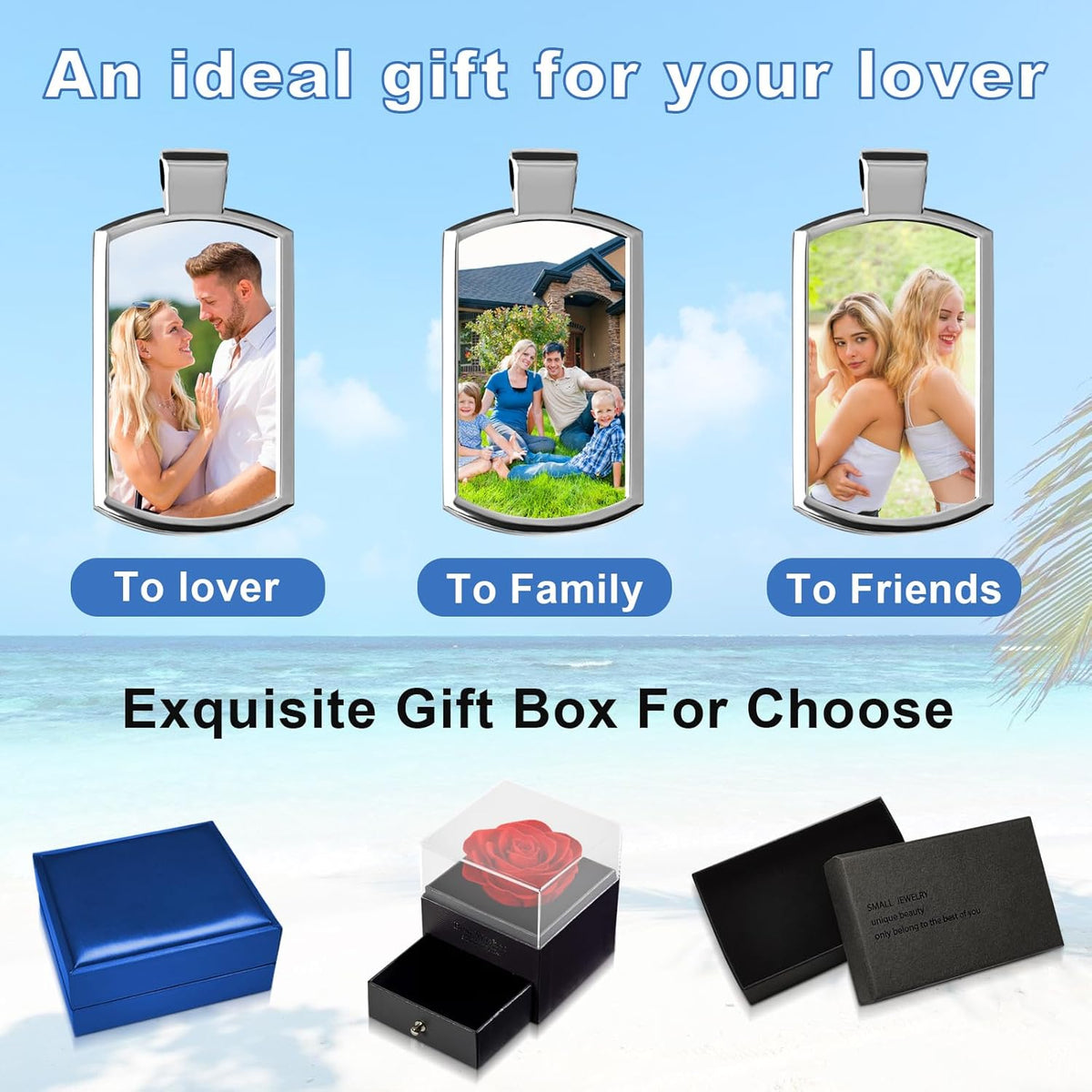 Double Side Custom Keychain with Picture Personalized Engraving Photo Text Customized Gifts for Men