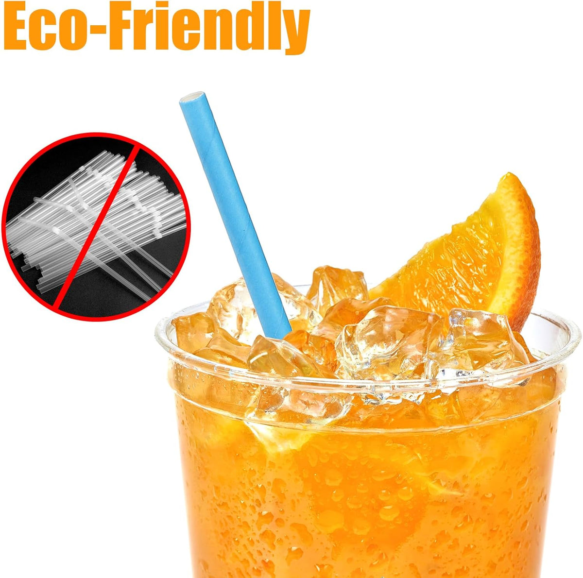 DEAYOU 800 PCS Paper Drinking Straws, Disposable Paper Straws for Mixed Drinks, Party Supplies