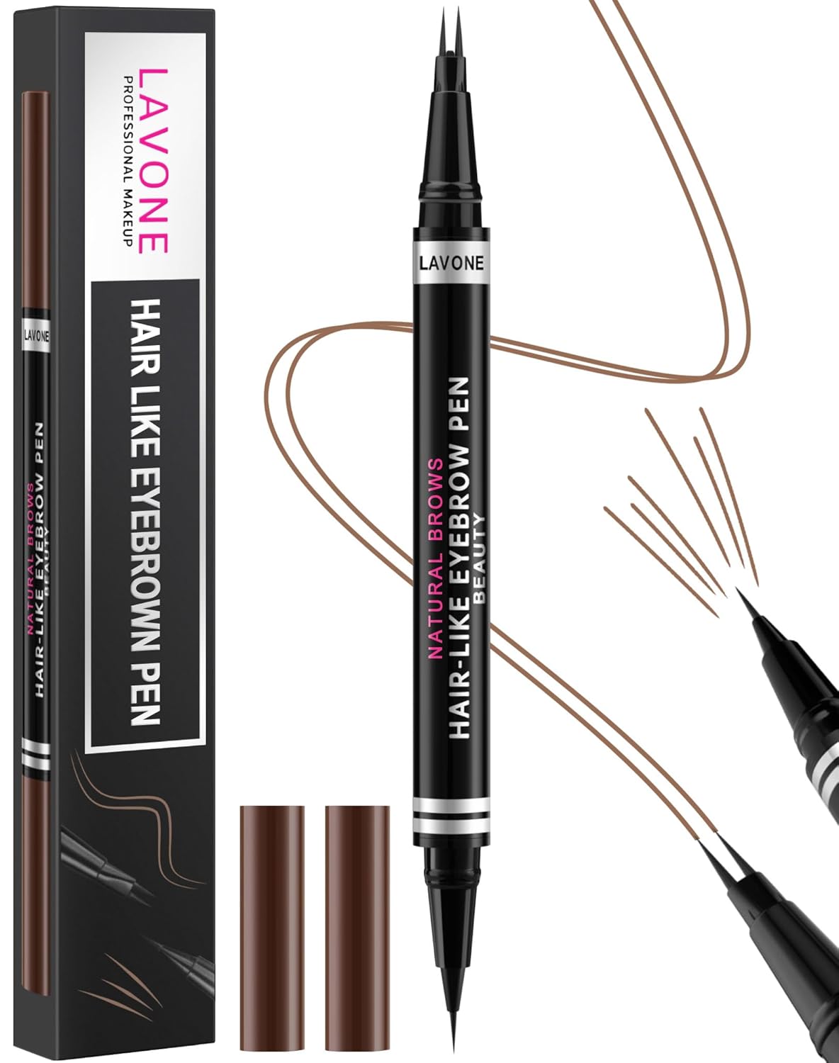 Eyebrow Pencil, 2-in-1 Waterproof Eyebrow Pen, with 2 Tip Microblading Eyebrow Pencil and