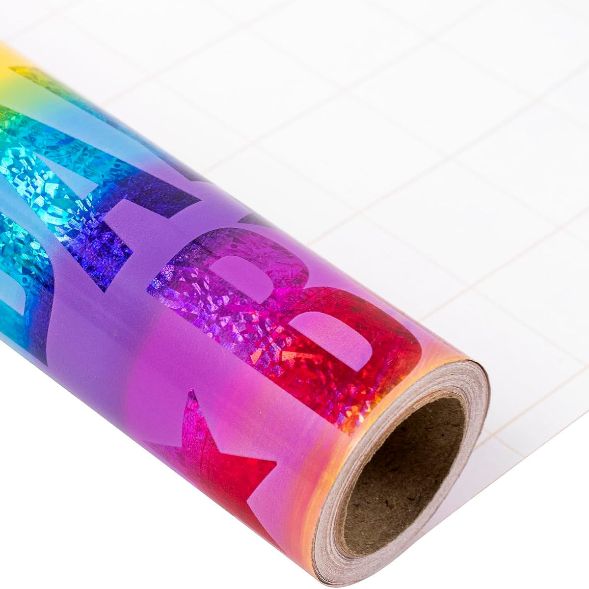 LeZakaa Holographic Birthday Wrapping Paper Roll, Happy Birthday Lettering with Colorful Stars