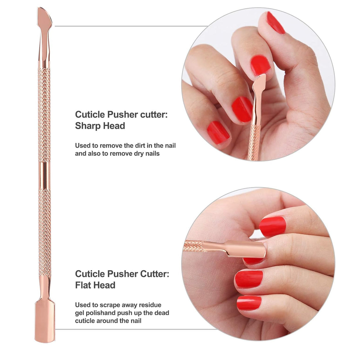 Cuticle Trimmer with Cuticle Pusher and Cutter,YINYIN Cuticle Remover Cutter Nipper Clippers
