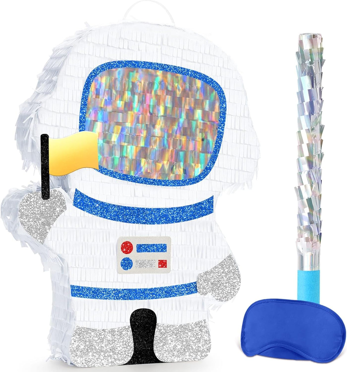 WERNNSAI Astronaut Piñata - Space Party Decorations Space Piñata Bundle with Blindfold and Bat Boy
