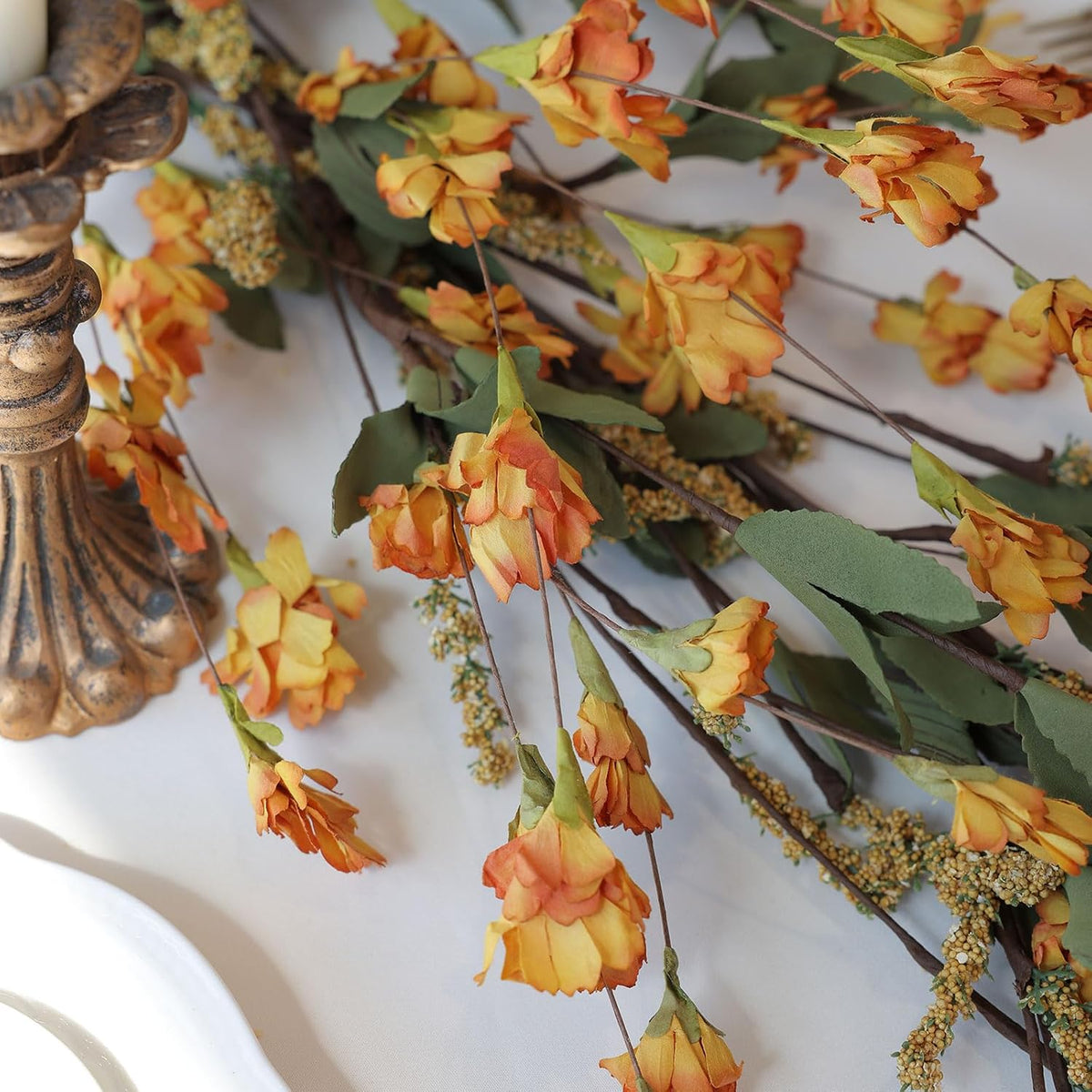 Mizii Fall Garland Artificial Flower Garlands 6 Feet Fake Wildflower Floral Garland Hanging Vines
