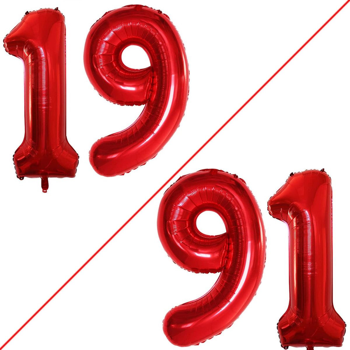 GOER Number 19 Balloons for 19th Birthday Sweet 19 Party Decorations,42 Inch Jumbo Foil Helium 91