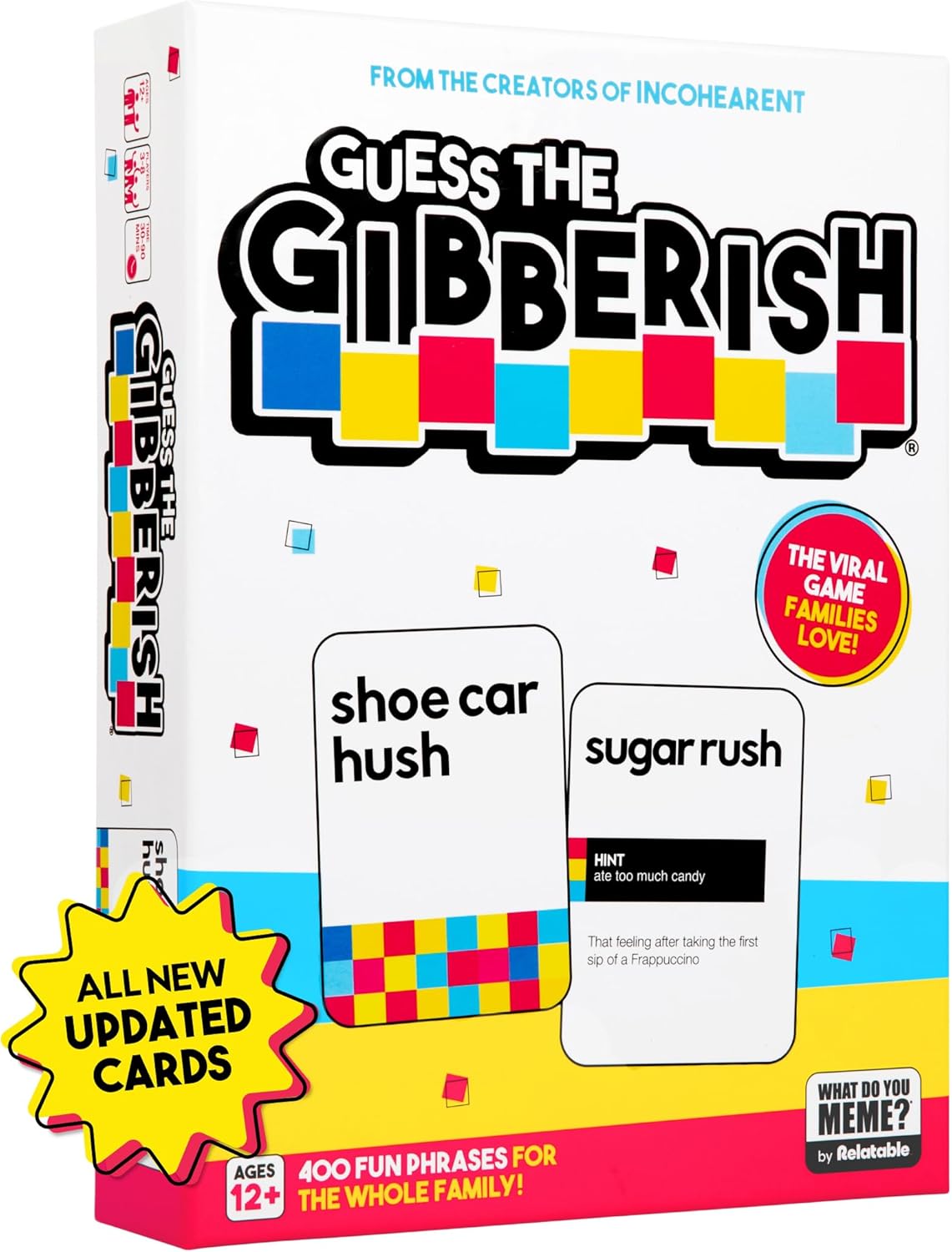 Guess The Gibberish Card Game for Families by Relatable, From The Creators of Incohereant, Fun Kids