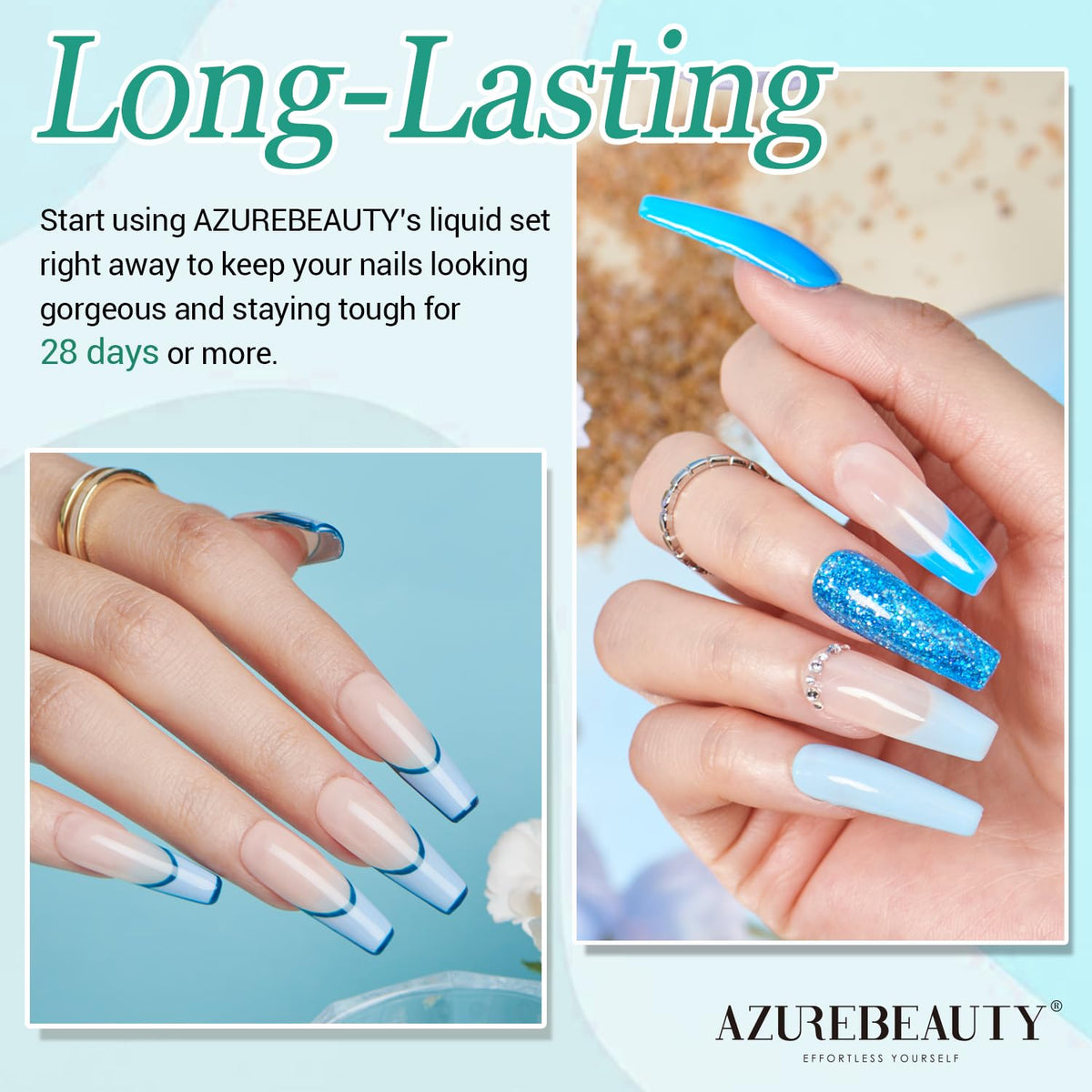 AZUREBEAUTY Dip Powder Base Coat 40ml Large Capacity Dip Base Coat for Refill Dipping Powder Liquid