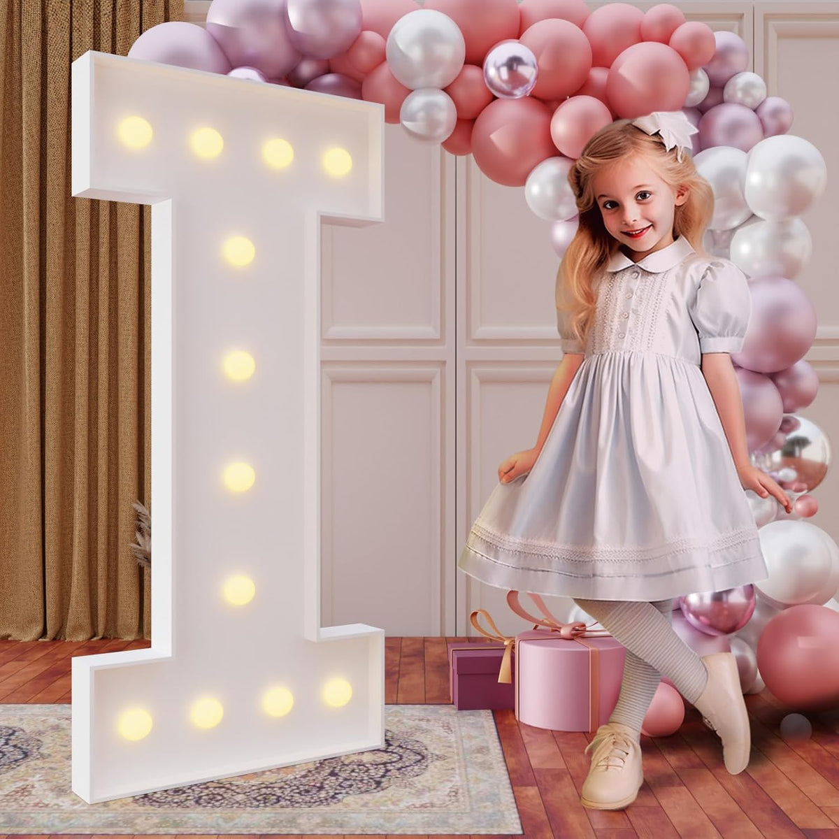 imprsv 4FT Marquee Light Up Letters for Birthday Party Decorations Large Marquee Letters for