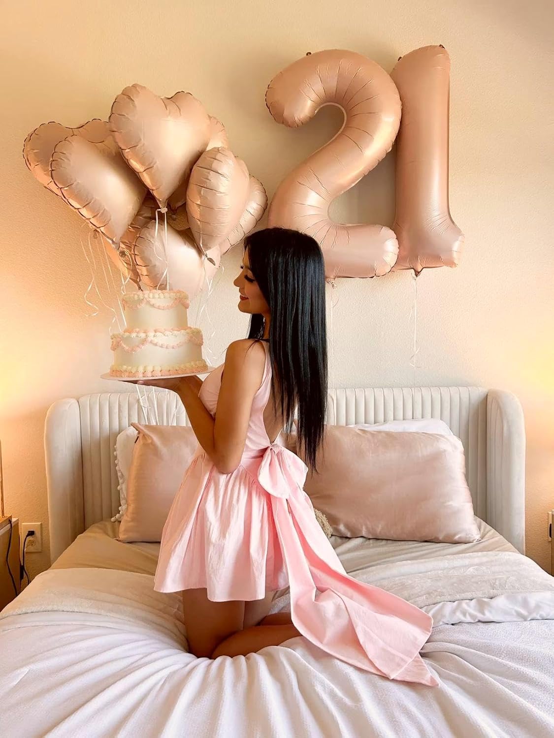 Light Brown Number 1 Balloon 40 inch, Number 1 Birthday Balloons for Boy Girl, Light Brown Foil One