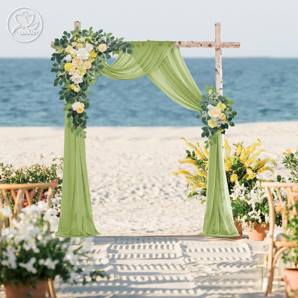Wedding Arch Flowers Kit,Artificial Flower Arch Decor,2pcs Artificial Flower Arrangement for