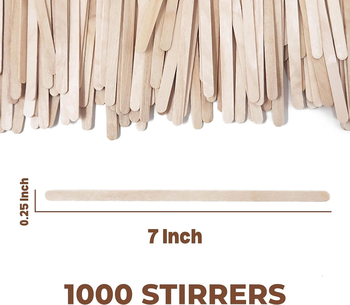 Makerstep Birch Wood Coffee Stirrers, 7 Inch Coffee Stir Sticks (1000 Pack) Eco-friendly, Sturdy