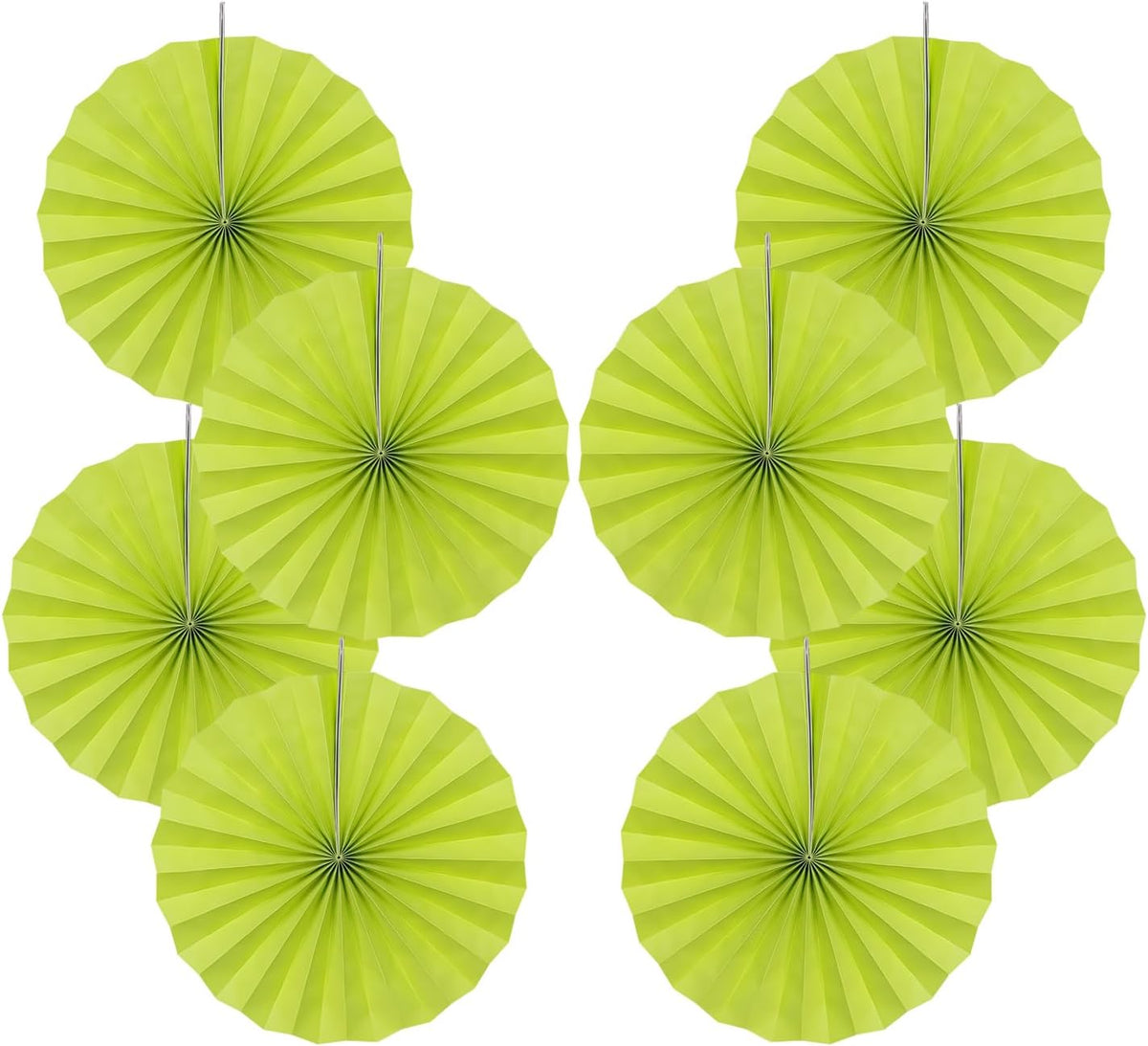 BARTHEW Green Graduation Party Decor, Tropical Party Decorations, 12in Hanging Paper Fans 30 Color