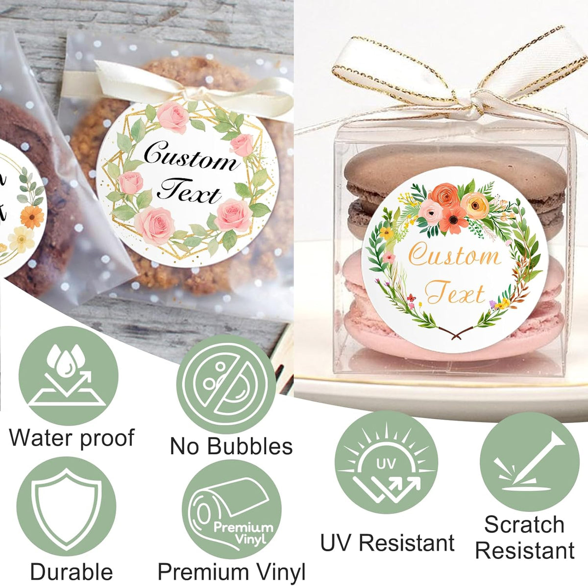 Custom Personalized Stickers Label for Wedding Favors Business Logo Birthday Party Customized