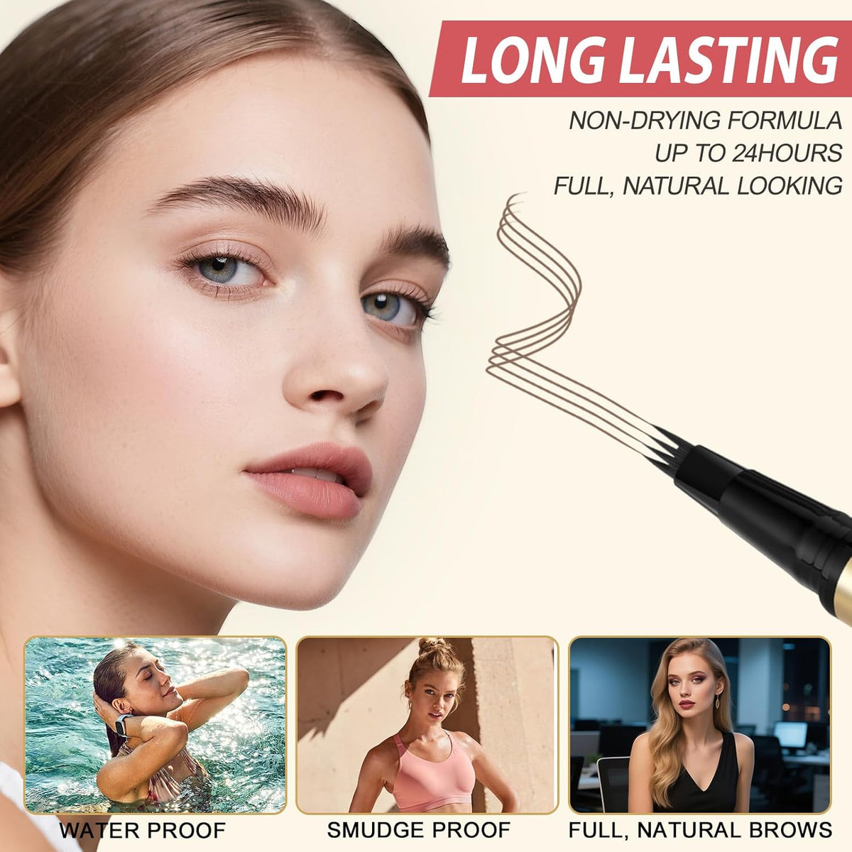 Eyebrow Pen Kit, with Microblading Eyebrow Pen, Eyebrow Gel, Eyeliner, Eyebrow Brush, Eyebrow