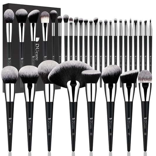 DUcare Makeup Brushes Set Professional 32Pcs Make up Brushes Premium Synthetic Kabuki Foundation