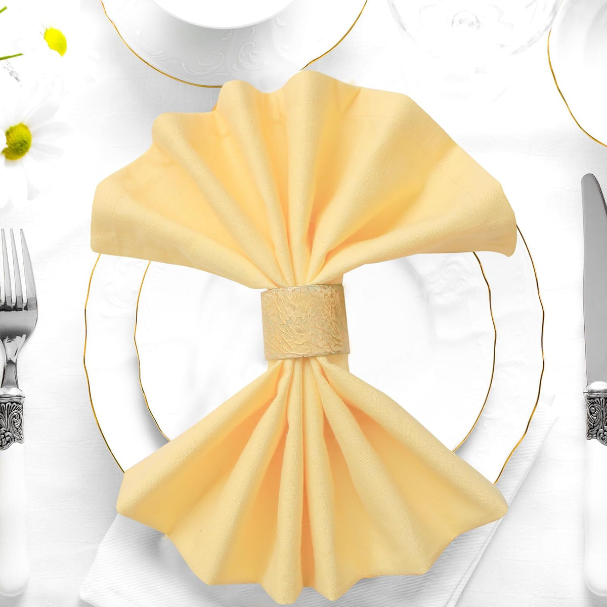 Urban Villa Fall Cloth Napkins 100% Cotton Slub Absorbent Dinner Napkins (Set of 12) Oversized
