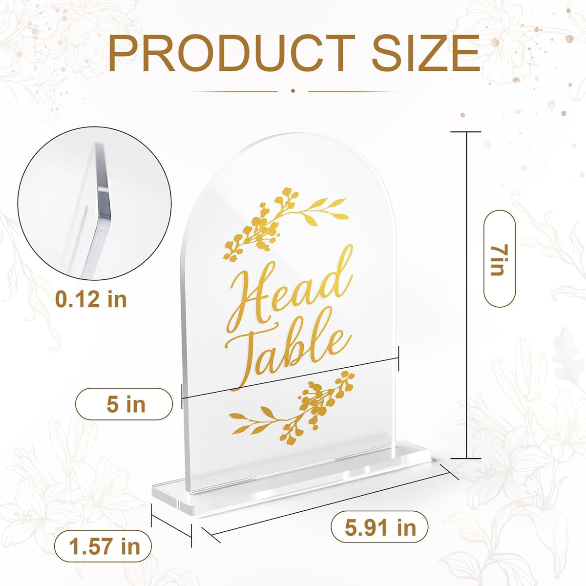 Wedding Table Numbers 1-20 Clear Acrylic Seating Number Signs for Weddings Reception Anniversary
