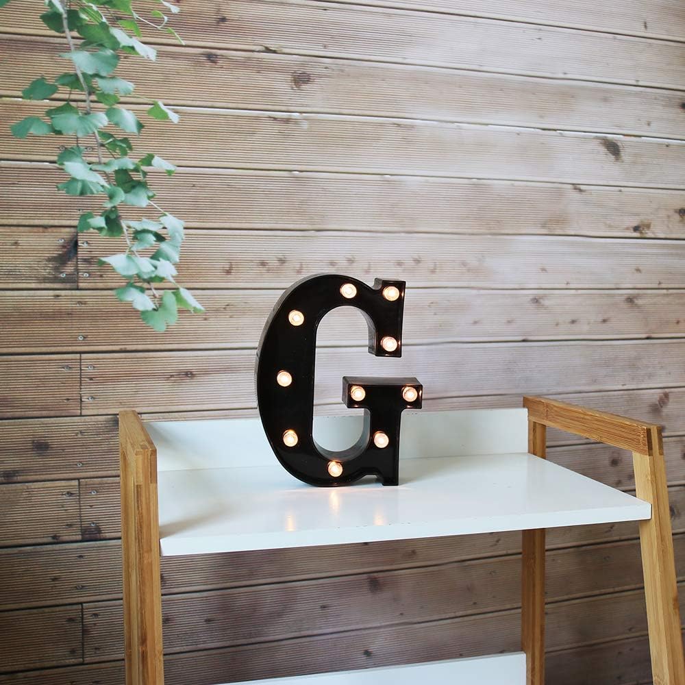 OYCBUZO Light Up Black Alphabet Marquee Letters Sign LED Marquee Number Lights Sign for Night Light