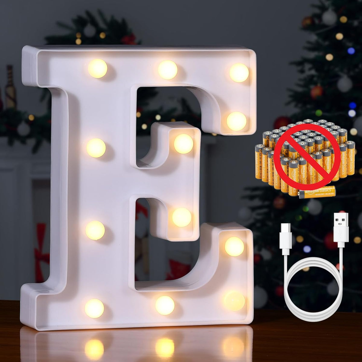 Foaky Rechargeable LED Letter Lights Sign Marquee Light Up Letters Sign for Night Light