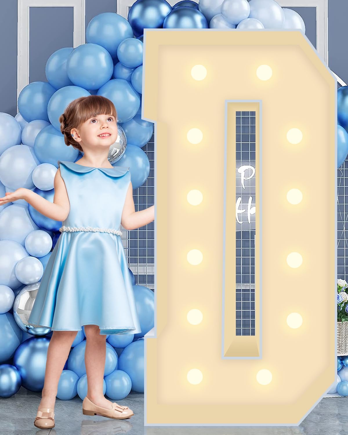 4FT Marquee Plastic Letters D - Light up Letters D Are Made from Corrugated Plastic Board - Quick