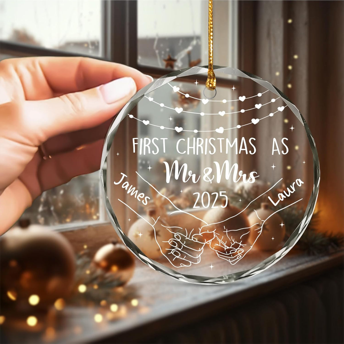 Personalized The Year We Became Mr & Mrs Christmas Ornament - Wedding Gifts For Newlywed Couple