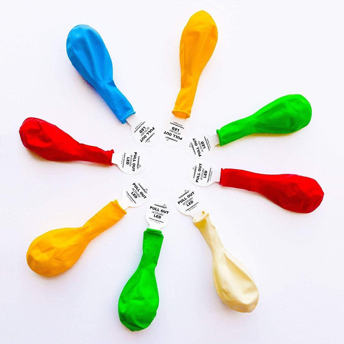 50 LED Light Up Balloons Mixed Colors Flashing Lasts 24 Hours Christmas Halloween Party Favors