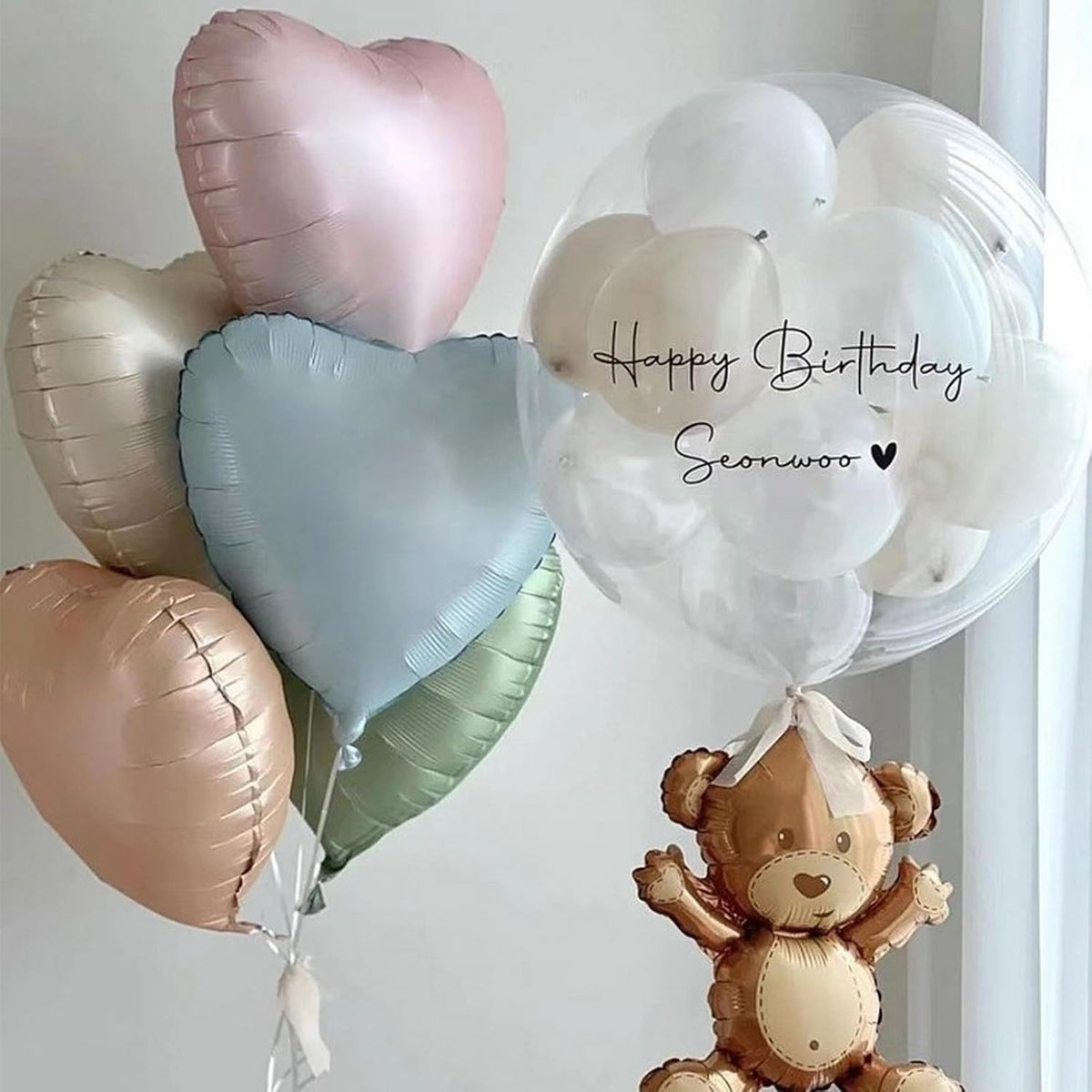 Baby Blue Heart Balloon, 10PCS Blue Foil Heart Balloons, 18inch Pastel Blue Heart Shape Balloons