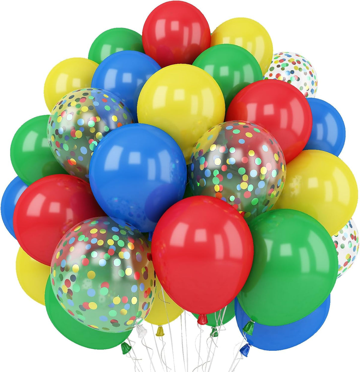 Red Blue Yellow Green Balloon Set, 12 Inch Carnival Circus Party Balloon Red Blue Green Yellow