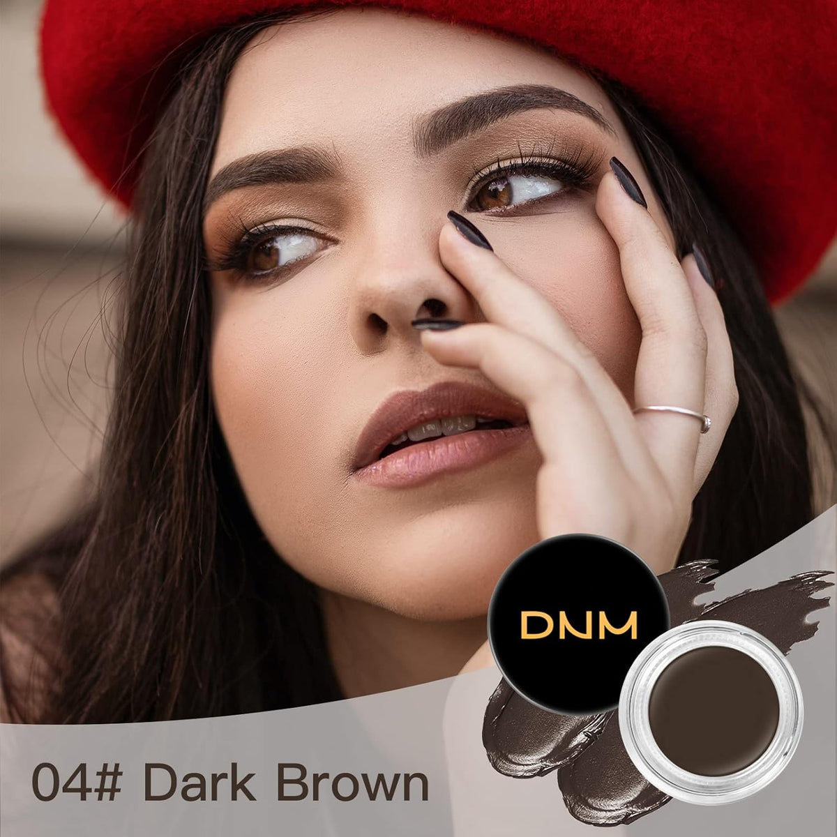 2Pcs Brow Pomade Set with Dual-ended Eyebrow Brush, High pigment Water proof Natural finish Eyebrow