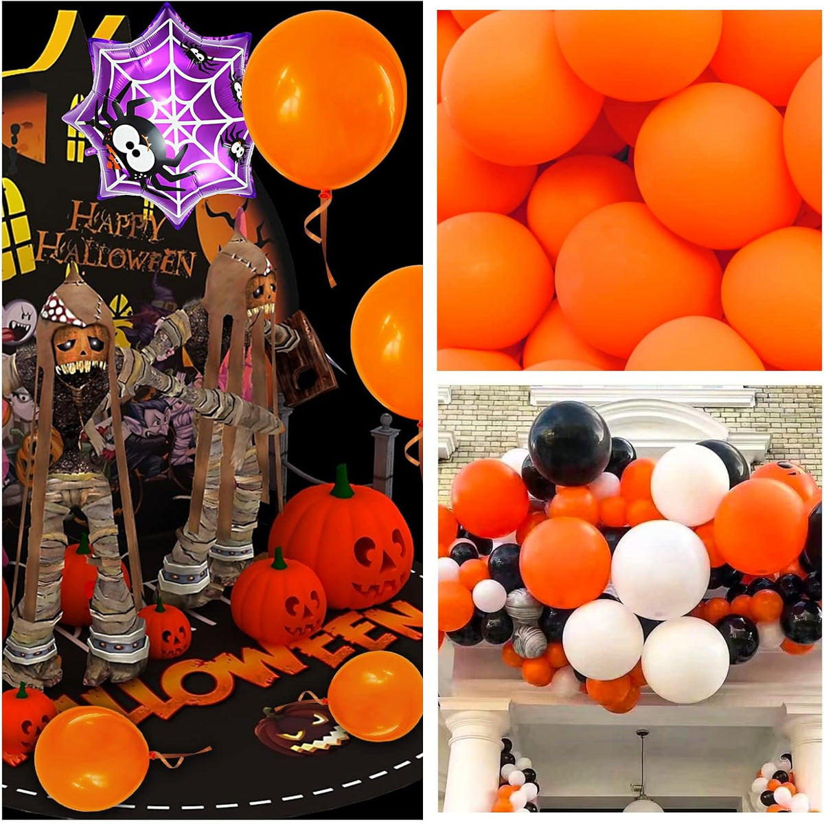 110pcs Orange Balloon 12 inch, Orange Latex Balloons for Birthday Party Baby Shower Wedding(with 2