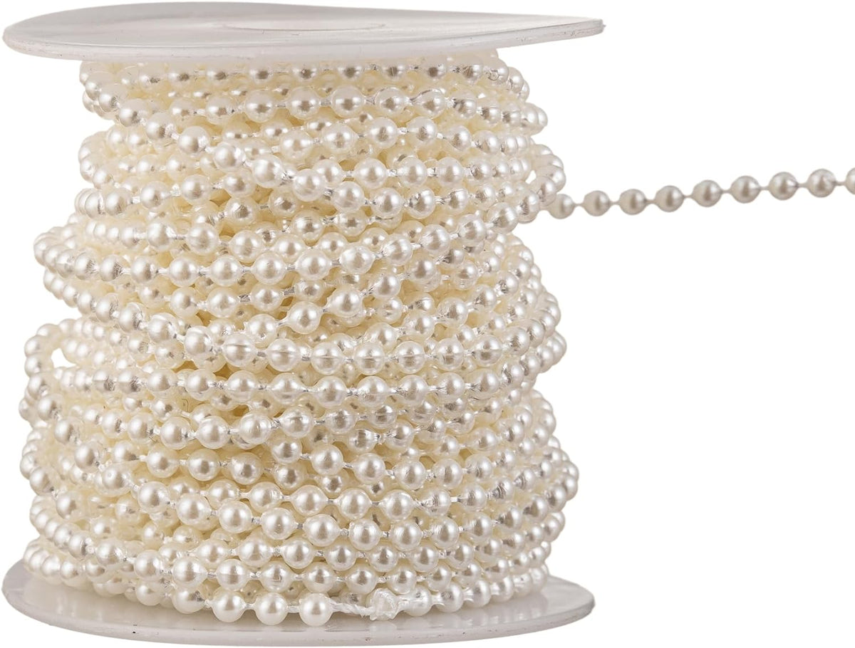 3mm Millet Beads Crafts Faux Pearl Beads Garland Pearl Bead Roll Strand of Pearls to Decorate
