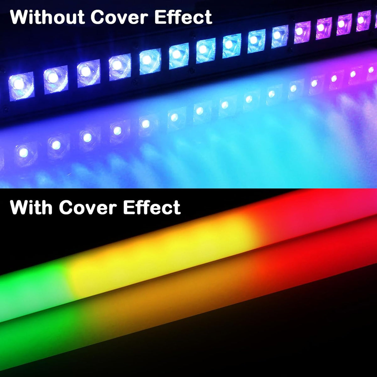 LED Stage Wash Light Bar - OPPSK 120W 36LEDs RGBW DMX Light Bar with Detachable Cover Chasing