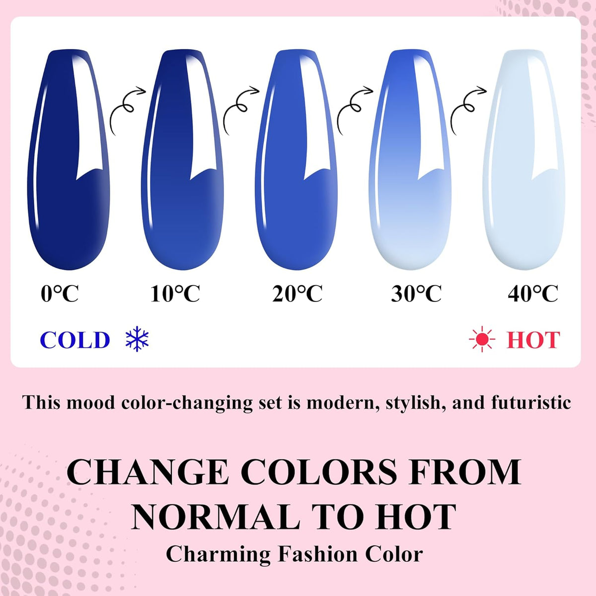 Changing Dip Powder Nail Set, 6 Colors Dipping Powder Kit With Base & Top Coat/Activator/Brush