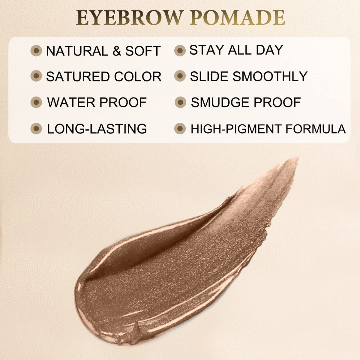 LAVONE Eyebrow Stamp Stencil Kit, Brow Stamp Trio Kit with Waterproof Eyebrow Pencil, Pomade, 20