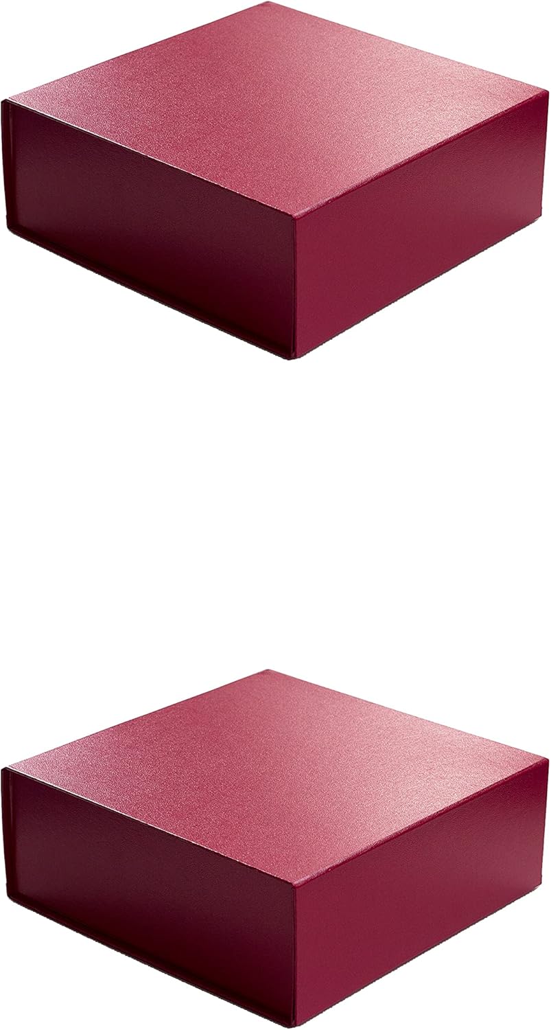 CECOBOX - Gift Boxes with Lids for Presents 6"x6"x2.75" - Matte, Collapsible Magnetic Closure Gift