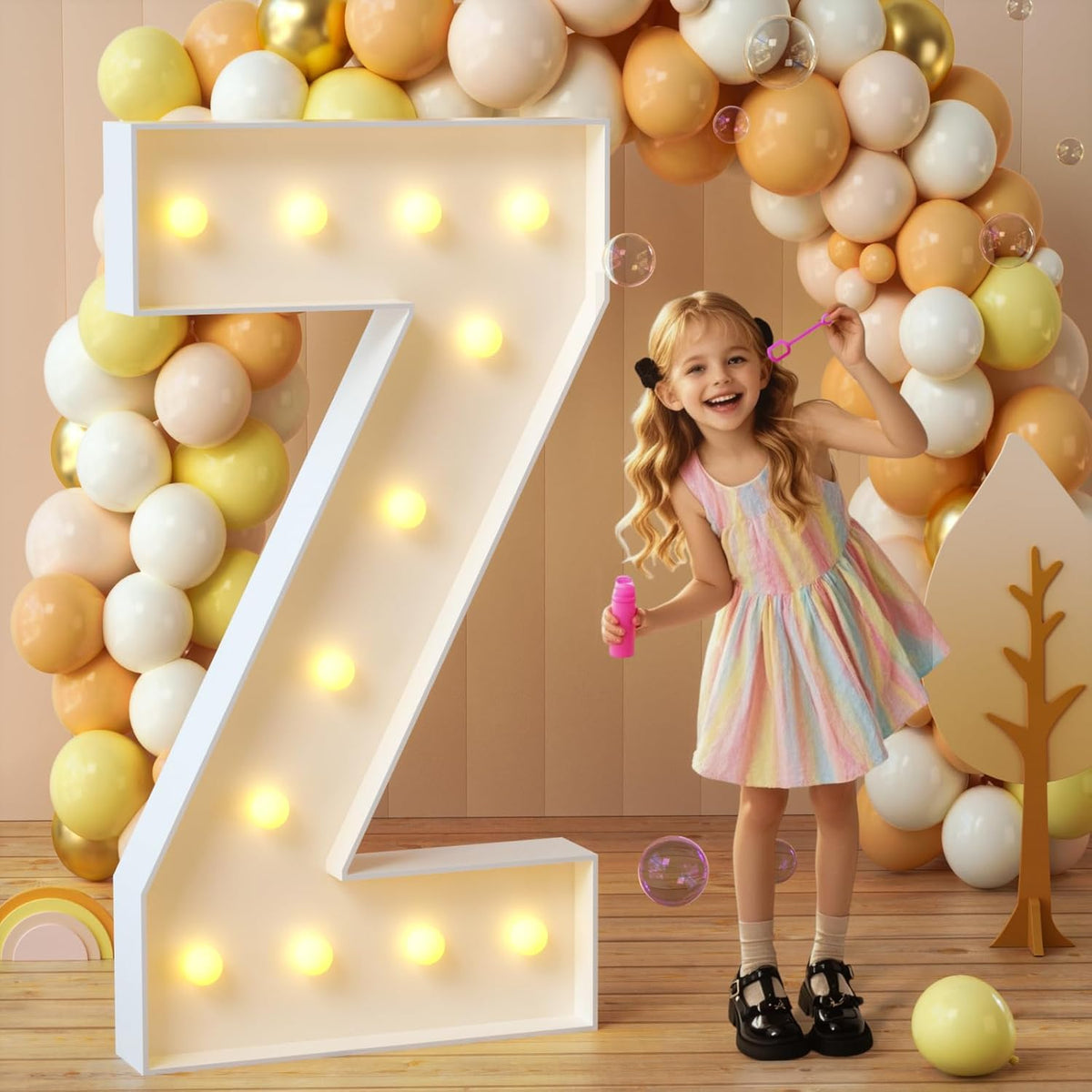 imprsv Marquee Light Up Letters, 4FT Mosaic Letters with Light for Baby Shower Graduation Party