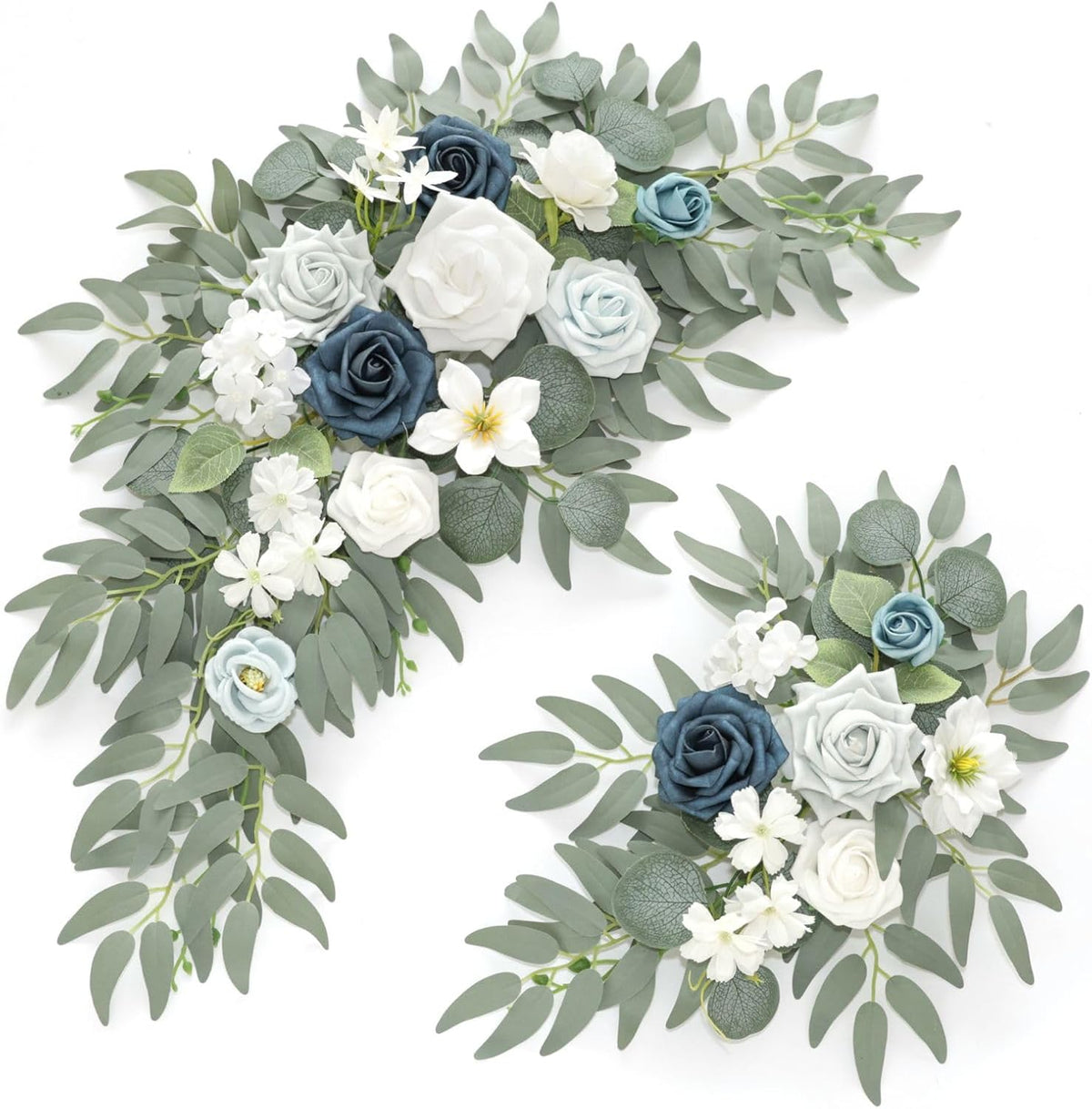 Faux Flower Swag Set of 2 for Wedding Welcome Signs Floral Swag Wedding Reception Ceremony Signs