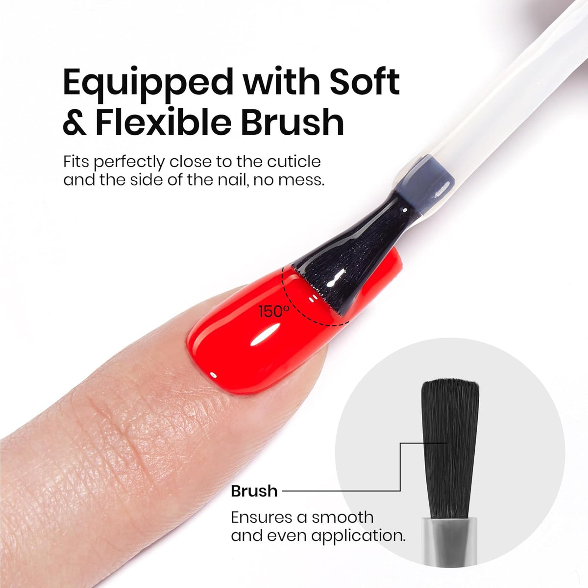 Beetles Top Coat Gel Nail Polish Set – 2Pcs 15ml No Wipe Gel Top Coat, Long-Lasting High Gloss