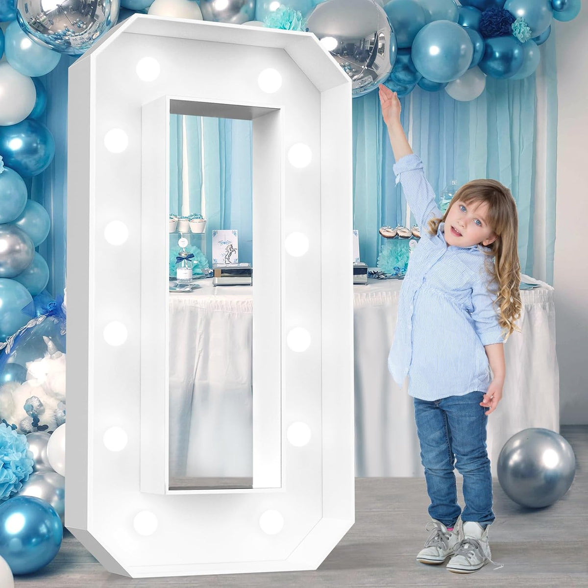 Ledido 4FT Marquee Light Up Numbers, Cool White Light Up Numbers Large Marquee Numbers for Party