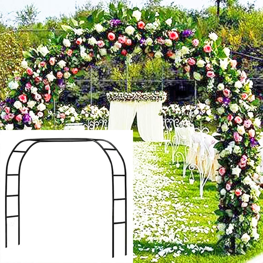 Metal Garden Arbor Wedding Arch 76.8 Inch H x 90.5 Inch W \94.5 Inch H x 55 Inch W Assemble Freely