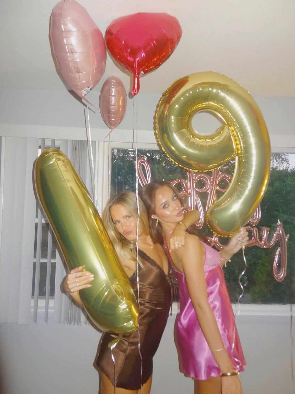 40 Inch Big Champagne Gold 9 Balloon Number, Jumbo Giant Happy 9th 19 29 39 49 99 Birthday Party