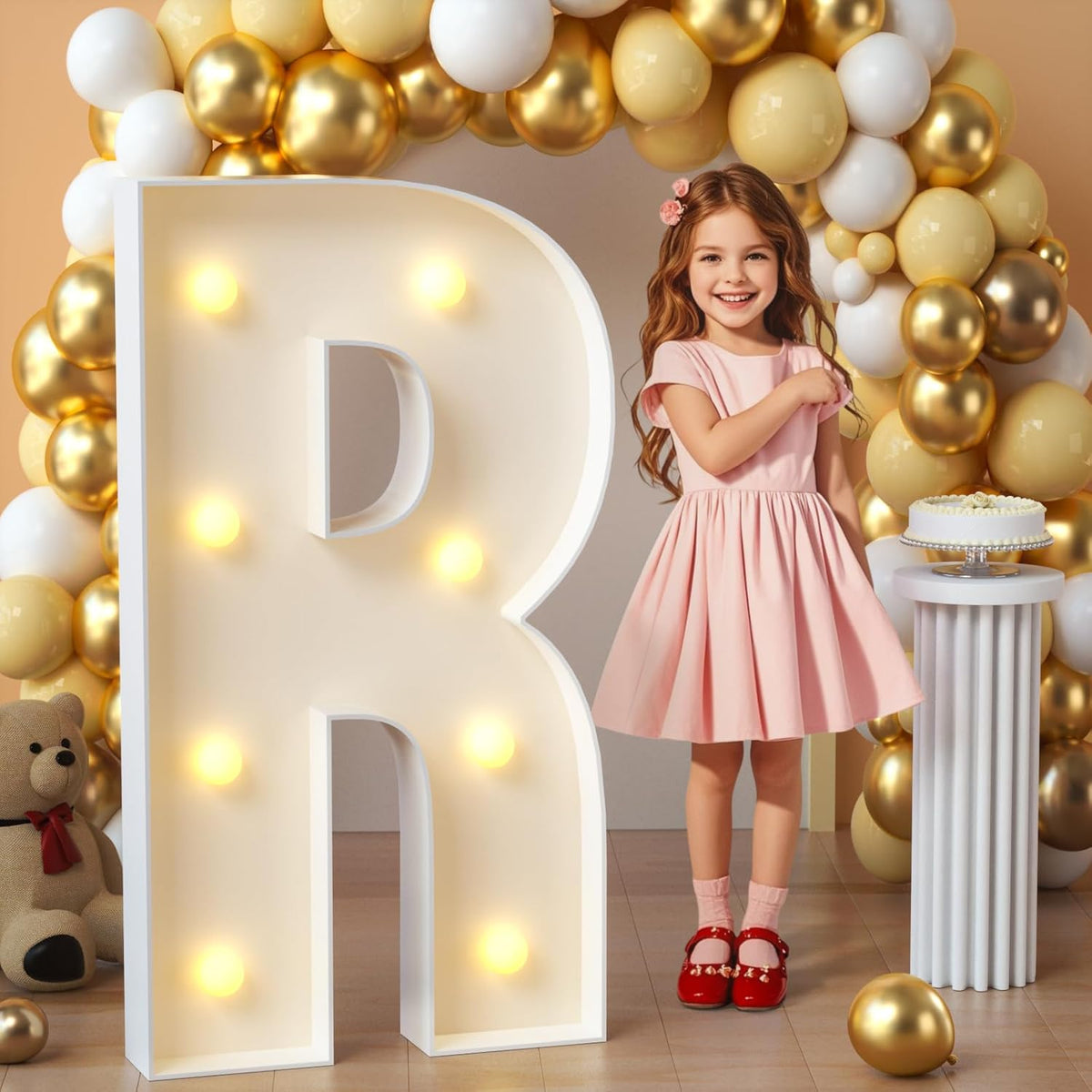imprsv Marquee Light Up Letters, 3FT Mosaic Letters with Light for Baby Shower Graduation Party