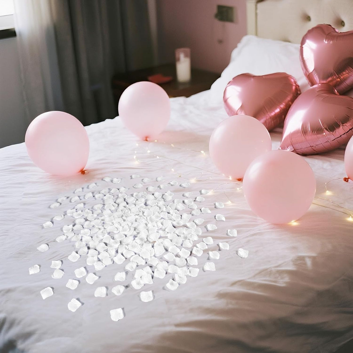 1000 Pcs White Rose Petals Artificial Silk Flower Petals Romantic Decorations for Wedding