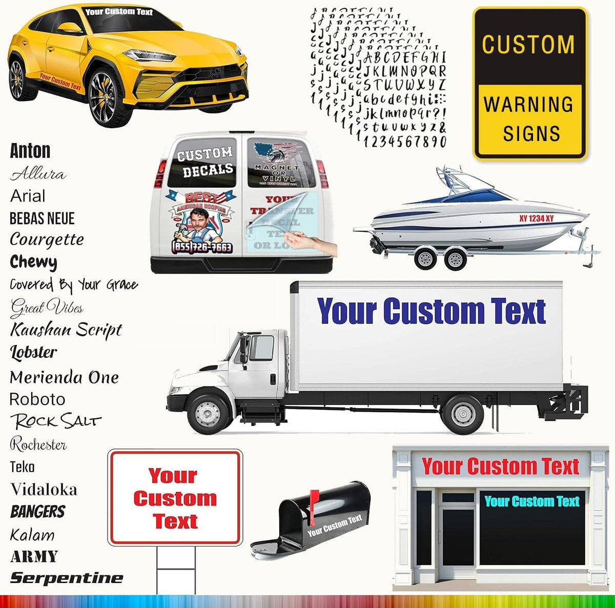 Personalize Your OWN Windshield Decal - Custom Vinyl Sticker Car Window - Car Windshield Graphic