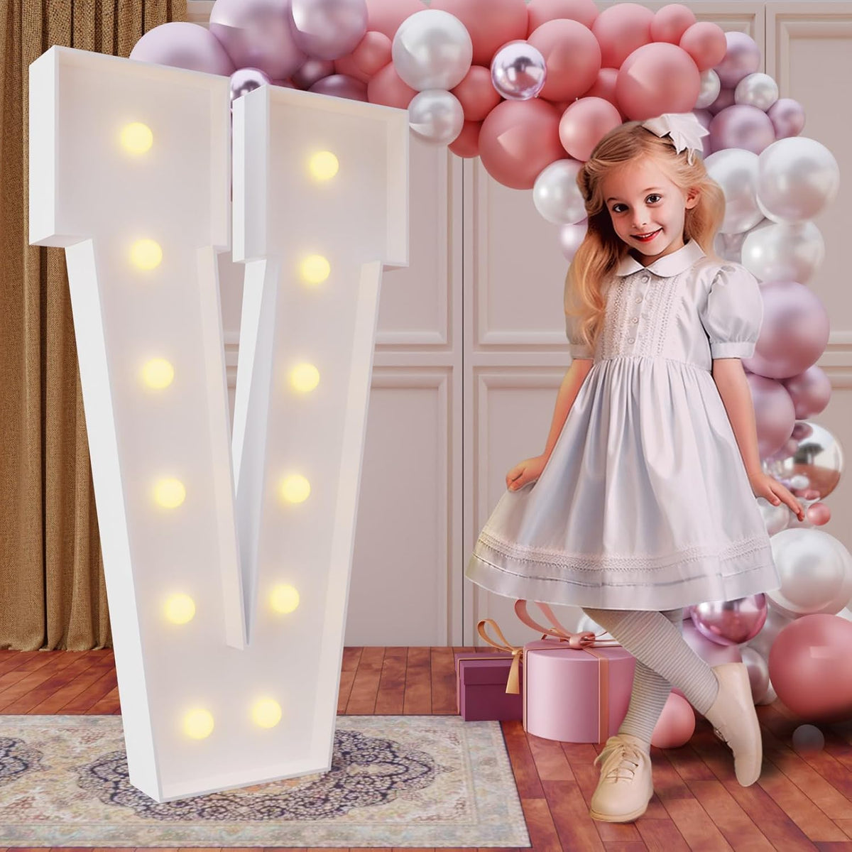 imprsv 4FT Marquee Light Up Letters for Birthday Party Decorations Large Marquee Letters for