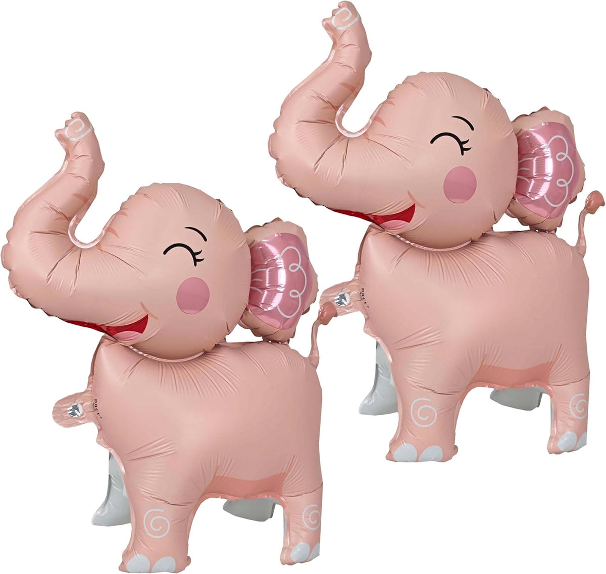 2PCS Matte self-standing elephant animal balloon 3D Jungle Large Elephant Foil Balloons For Kids